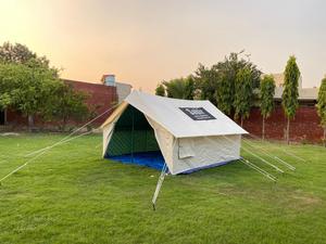 Tienda de lona impermeable para exteriores, 100% algodón, color caqui, verde oliva, Blanca, para acampada, tienda de alivio para emergencias, refugio - Product Image 2