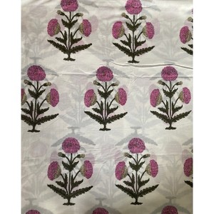Tela de algodón puro con estampado de bloque de mano indio 100% a medida suave para vestidos camisas bolsas cubre cortinas - Product Image 3