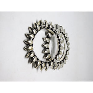 wholesale trending latest fashionable designer handmade silver oxidised kolhapuri <b>bangles</b> for girls and women - Product Image 2