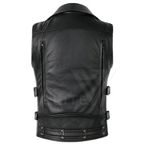 Gilet en cuir pour homme, décontracté, respirant, imperméable, coupe-vent, séchage rapide, col en V, vêtements d'extérieur, service OEM, couleur/taille personnalisée - Product Image 2