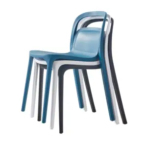 带家具的塑料餐厅椅子批发PP可堆叠餐厅/花园现代商业家具