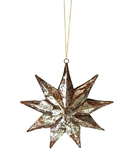 LUXURY DESIGNER SILVER and DARK PINK BEST SELLING <b>STAR</b> NEW DESIGN CHRISTMAS <b>HANGING</b> ORNAMENT CHRISTMAS TREE DECORATION - Product Image 1
