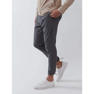 Pantalones de chándal elásticos de 4 vías ligeros para todos los días para hombre con pantalones y pantalones de tela de lona de estilo informal - Product Image 3