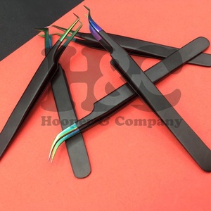 แหนบต่อขนตาขนมิงค์แบบยั่งยืนแหนบแบบปลายแหลมทำจากสเตนเลสสีดำโลโก้แบบส่วนตัว - Product Image 3