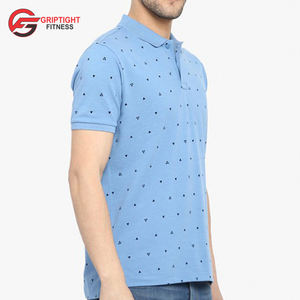 Polo clásico estampado para hombre, camisetas ajustadas de color - Product Image 1