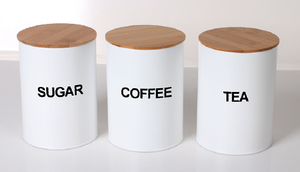 Juego de 3 Recipientes para Azúcar, Café y Té, de Metal Galvanizado con Recubrimiento en Polvo, para Almacenamiento en la Cocina, Gran Venta en <span class=keywords><strong>Amazon</strong></span> - Product Image 3