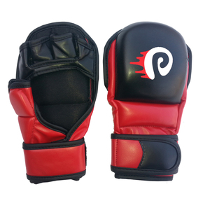 Gants d'entraînement MMA en cuir pour adultes unisexes avec design à paume ouverte, évacuation de l'humidité pour la boxe et le kickboxing - Product Image 6