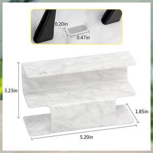 Soporte para pinzas de acrílico, 6 agujeros, estante, estilo Mármol, expositor, accesorios de extensión de pestañas - Product Image 4