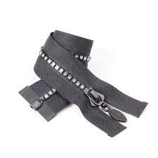 Rollos de cremallera de diamante decorativos cerrados con cierre automático de marca OZL al por mayor, nailon duradero y plástico para Vaqueros, zapatos, ropa y bolsos - Product Image 3