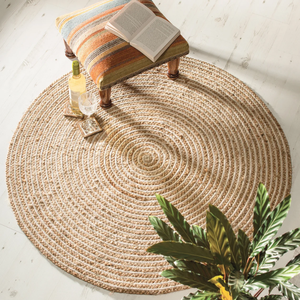 Handmade Eco-friendly Natural Water Hyacinth <b>Rug</b> Classic Style Braided <b>Round</b> Border Straw Decor Floor Woven Vietnam <b>for</b> Home Use - Product Image 1