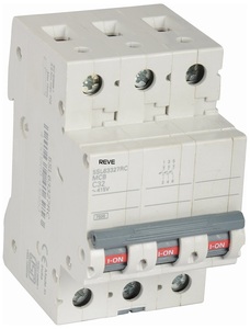 Disjoncteur miniature Reve 32A 3 pôles Modèle RMCB #90 pour haute tension-Blanc - Product Image 2