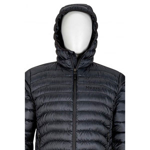 Men's Long Lightweight Canvas Puffer <b>Jacket</b> Water-Resistant <b>Packable</b> Design with Embroidery for Winter - Product Image 4