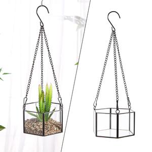 Fleurs de terrarium artificielles géométriques, métal or rose, cuivre, verre - Product Image 1
