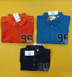 Vêtements en surplomb étiquettes de marque originales garçons enfants à manches longues coton riche séchage rapide vêtement teint décontracté doux polos - Product Image 1