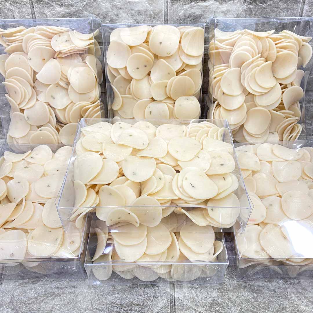 SEAFOOD SNACK/ SHRIMP CHIPS/ PRAWN CRACKERS (Round, Square, Heart) 5 COLORS-