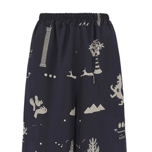Pantalon décontracté sur mesure grande taille pour femme, nouvelle collection printemps, 100 % coton, taille élastique, jambe large - Product Image 4