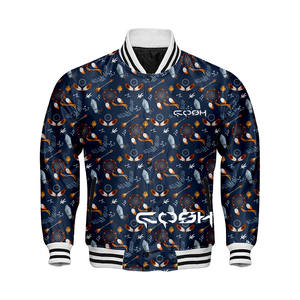 Outsource Original Satin Varsity Jacket de Pakistán Venta al por mayor Patrón de impresión sublimada Cuello alto Temporada de invierno - Product Image 2