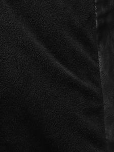 สไตล์หนังสำหรับชายซิปสไตล์สีดำหนังแจ็คเก็ตแขนไหล่ติดสไตล์] โดย EVERGLOW - Product Image 6