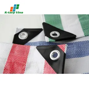 Custom PE Striped Tarpaulin Truck Cover Quick Delivery Anti-Water Outdoor Stall Cover Cut-to-Order Plastic Sheets Processing - Product Image 1