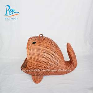 Whale Shape Handmade Bamboo Animal Pattern Eco-Friendly Cat Bed - Product Image 5