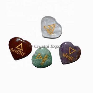 Natural Stone Heart Reiki Element Set : Reiki Sets Tower Elements - Product Image 1