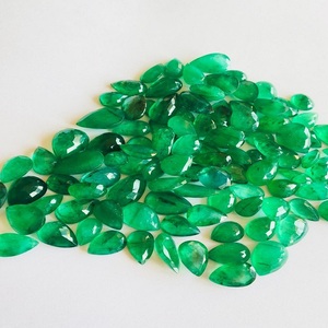 Wholesale Manufacturer Handmade Natural Zambian Emerald <b>Necklace</b> <b>Beads</b> Smooth Tumble <b>Green</b> Pear Cut Gemstone IGI Certificate - Product Image 4
