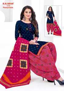 Salwar ชุดสูท Readymade ผ้าฝ้ายสำหรับผู้หญิง,ชุดสูท Salwar Kameez ดีไซน์แตกต่างกันพร้อมผ้าฝ้ายพิมพ์ลายดิจิตอล Dupatta - Product Image 3