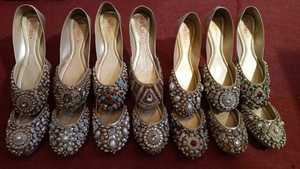 IMPEXPO Khussey Pakistani Khussa <b>Shoes</b> <b>for</b> Women <b>Kids</b> <b>Light</b> Weight Mixed Colors Fancy Indoor PK Flat Embossing Logo <b>for</b> Spring - Product Image 2