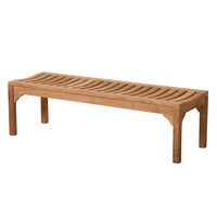 Minimalist isches modernes Design Langlebige Terrassen möbel aus massivem Teakholz-Madison Backless Bench für das Outdoor Garden Restaurant Park Hotel