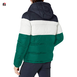 Chaqueta acolchada de último estilo para hombre, tela de poliéster 100% con estampado de logotipo personalizado, cremallera con capucha, servicio OEM, multicolor - Product Image 2