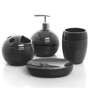 Ensemble d'accessoires de salle de bain de haute qualité et bon marché, 7 pièces, ensemble de toilette et d'accessoires de salle de bain, finition noire - Product Image 6