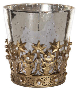 Soporte para velas votivas corona de metal - Product Image 3