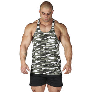 Gran oferta de verano, camisetas sin mangas para entrenamiento físico de calidad Premium para hombre, Camisetas interiores bordadas con estampado de Spandex 95% de algodón 5% - Product Image 6
