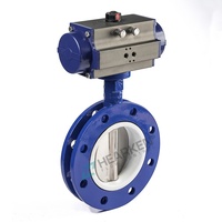 Vanne papillon à bride de Type U DN100 DN200 DN300 en fonte de Chine avec alimentation manuelle d'actionneur électrique pneumatique Buna PTFE