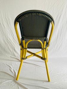 Chaises de jardin en rotin de bistrot français, meubles d'extérieur classiques - Product Image 4