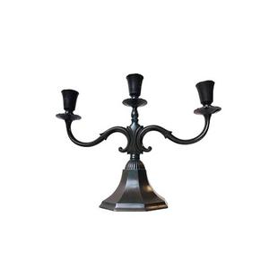 Highest Quality Iron <b>Black</b> Color <b>Candelabra</b> Customized Size And Shape 3 Arm Wedding <b>Candelabra</b> For Hot Sale - Product Image 1