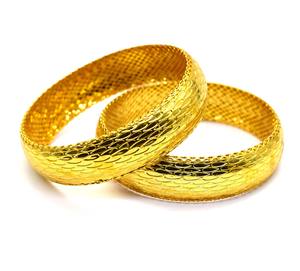 Luxury Women's <b>Gold</b>-Plated Brass <b>Bangles</b> Bracelets Fashionable Religious Design Classic Style for Wedding Parties - Product Image 2