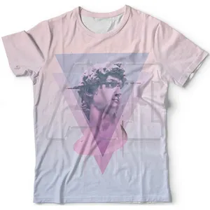 Kostenlose Mockup Design Sublimation Print Top T-Shirt Übergroße Anpassen Großhandel Günstige Blank T-Shirt Für Männer