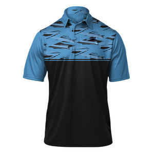 เสื้อโปโลผ้าฝ้ายคุณภาพสูงสีพื้นเรียบแบบคู่  รับทำโลโก้ OEM สำหรับผู้ชาย - Product Image 1