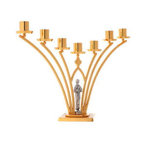 Candelabro de latón con diseño de Jesús, suministros de Iglesia de la India - Product Image 5