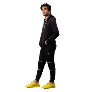 Survêtements personnalisés pour hommes de grande taille survêtements noirs pour hommes survêtements de coupe régulière unisexe pour un usage quotidien - Product Image 2