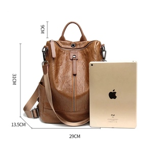 New article <b>backpack</b> 2021 custom made logo genuine leather shoulder <b>backpack</b> for ladies - Product Image 1