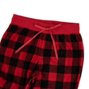 Conjunto de Pijamas para Adultos, Bebés, Niños y Niñas, Ropa de Dormir con Bordado, Pantalones de Tartán a Cuadros Rojos, Conjuntos Familiares a Juego, Regalo Personalizado - Product Image 6