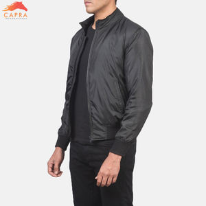 Veste d'aviateur noire, coupe-vent de haute qualité, pour l'hiver, vente en gros - Product Image 3
