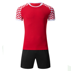 Hot-Selling Soccer Uniform Kit Sublimation Printed Jersey Set Custom Color Logo Quick-Drying <b>Stand</b> Collar Custom Size Men's - Product Image 1