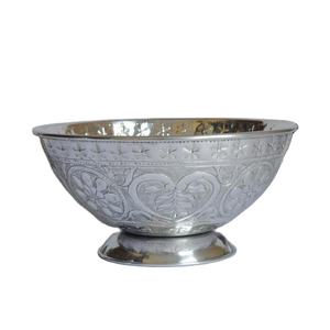 Cuenco para servir de lujo moderno pulido brillante en relieve de aluminio de primera calidad, gran oferta, cuenco para servir de forma octogonal de diseñador - Product Image 1