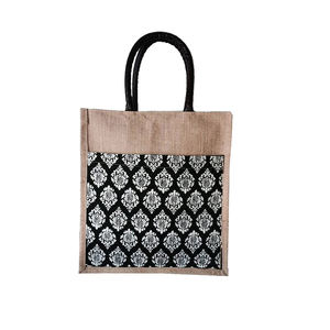 2025 Premium Quality Biodegradable Jute <b>Bags</b> Handmade Fancy Designer Printed Multipurpose Sack <b>Zip</b> Carrier <b>Shopping</b> Wholesale - Product Image 1