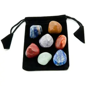 Sette Chakra Stone burattato Set all'ingrosso cristalli naturali pietra preziosa agata guarigione Reiki Tumble Set in vendita