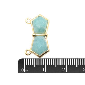 จี้ชุบทองรูป925แฟนซี Amazonite ทำเครื่องประดับแฮนด์เมด - Product Image 4