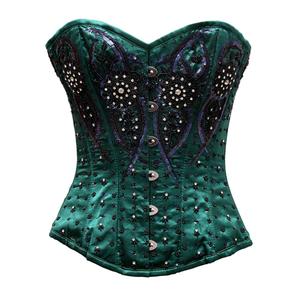 Bustier Steampunk en Satin à lacets pour femme, Corset décontracté, Slim et sans bretelles - Product Image 5